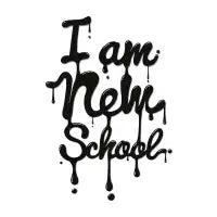 I am new school! Oil Typography - design