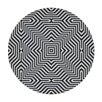 Minimal Geometrical Optical Illusion Style Pattern in Black & White T-Shirt - design