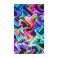 Neon Glow Multi Color Waves - Love Lines - Colorful Abstract Geometric Modern Art / Pride / LGBT - design