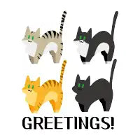 greeting cat - design