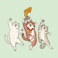 Feline Triumph Button - design