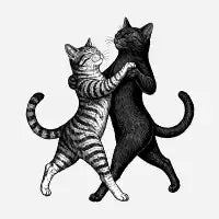 Romantic Dancing Cats - design