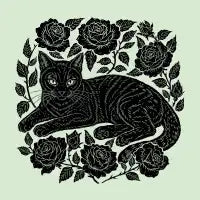 Rosebound Cat - design