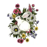 Rabbit In Flowers - design