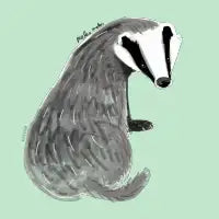 European Badger Meles Meles - design