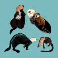 Sea otters - design