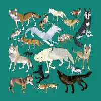 Wolves of the World in green - design