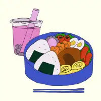 bento and bubble tea - design
