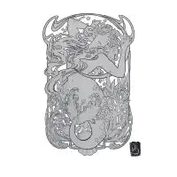 Art Deco Mucha Mermaid - design