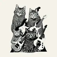 Guitar Cats (Cats Playing Guitar) - design
