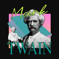 Mark Twain - Retro 80's Style T-Shirt - design