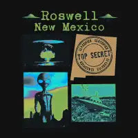 Roswell New Mexico Alien Psychedelic UFO Tee - design