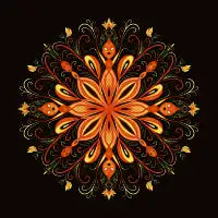 Fire Flame Creatures Mandala - design