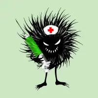 Funny Evil Bug Nurse With Syringe - design