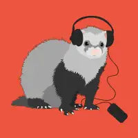 Funny Music Lover Ferret - design