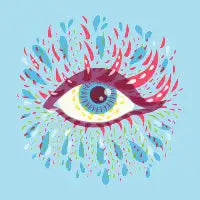 Weird Blue Psychedelic Eye - design