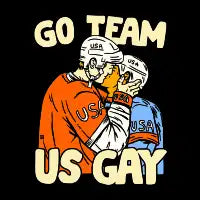 TEAM US GAY BLACK - design