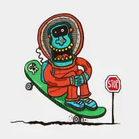 Alien skater - design