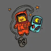 Space Gamer Cat - design
