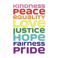 Rainbow Values: All We Want T-Shirt - design