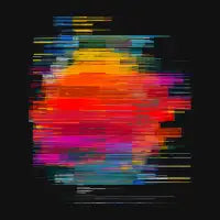 Sunset Fusion Unique Glitch Style Graphic - design