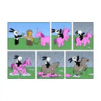 Buni buys a unicorn - design