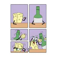 Wine and Cheese Print - design