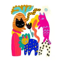 abstract cats - design