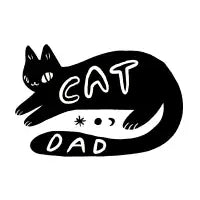 cat dad black cat - design