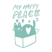 my happy place box cat - design