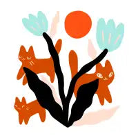 Rustic World Cats - design