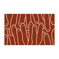 Squiggle Ghosts Red - design