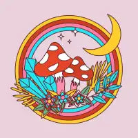 Mushrooms on Rainbow - design