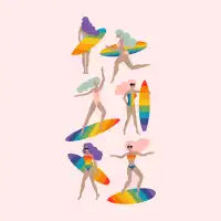 Summer Rainbow Pride Surf Party - design