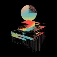 Retro Neon Turntable - design
