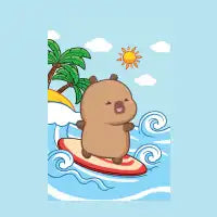 Capybara Surfing - design
