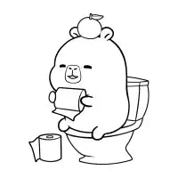 Capybara Toilet BW - design