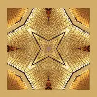 Golden Triangle Star Geometric Pattern - design
