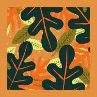 Bold Botanical Leaf Pattern - design