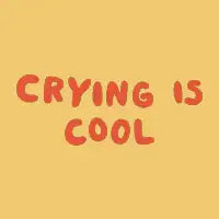 Crying Is Cool Typography Orange - design