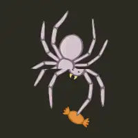 Cute Spider Holding Candy Halloween Illustration - design