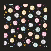Colorful Heart Dice Pattern - design