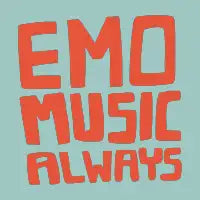 Emo Music Always Bold Typography Orange - design