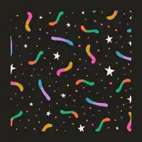 Colorful Candy Gummy Worm Pattern - design
