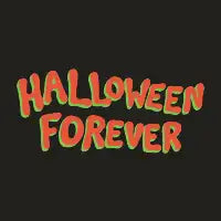 Halloween Forever Orange Bubble Letters - design