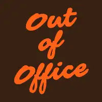 Hand-Lettered Out of Office Typography Orange - design