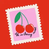 Life Is Cherry Sweet Stamp - design