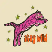 Pink Retro Stay Wild Tiger - design