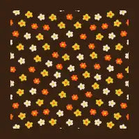 Retro Ditsy Floral Daisy Pattern in Brown - design