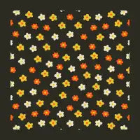 Retro Ditsy Floral Daisy Pattern in Charcoal - design